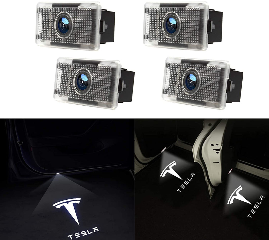 tesla Car Door Lights for Tesla Model 3/Y/S/X, Tesla Model 3 Model Y Accessories, Logo Projector Puddle Lights, HD LED Welcome Light